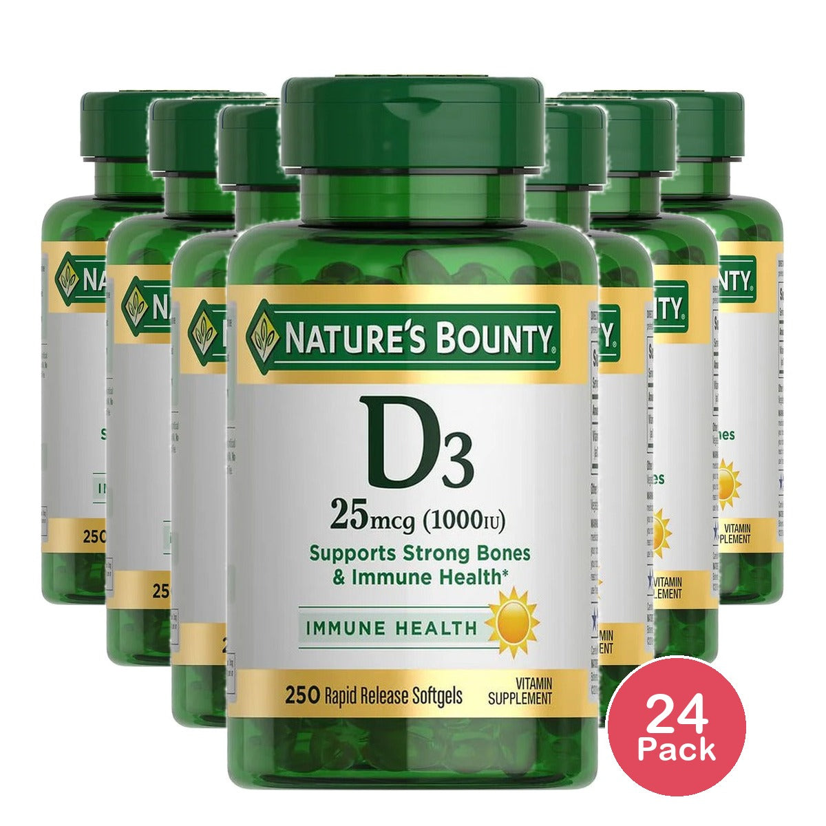 Nature's Bounty Vitamin D3 1000 IU (Pack of 24)