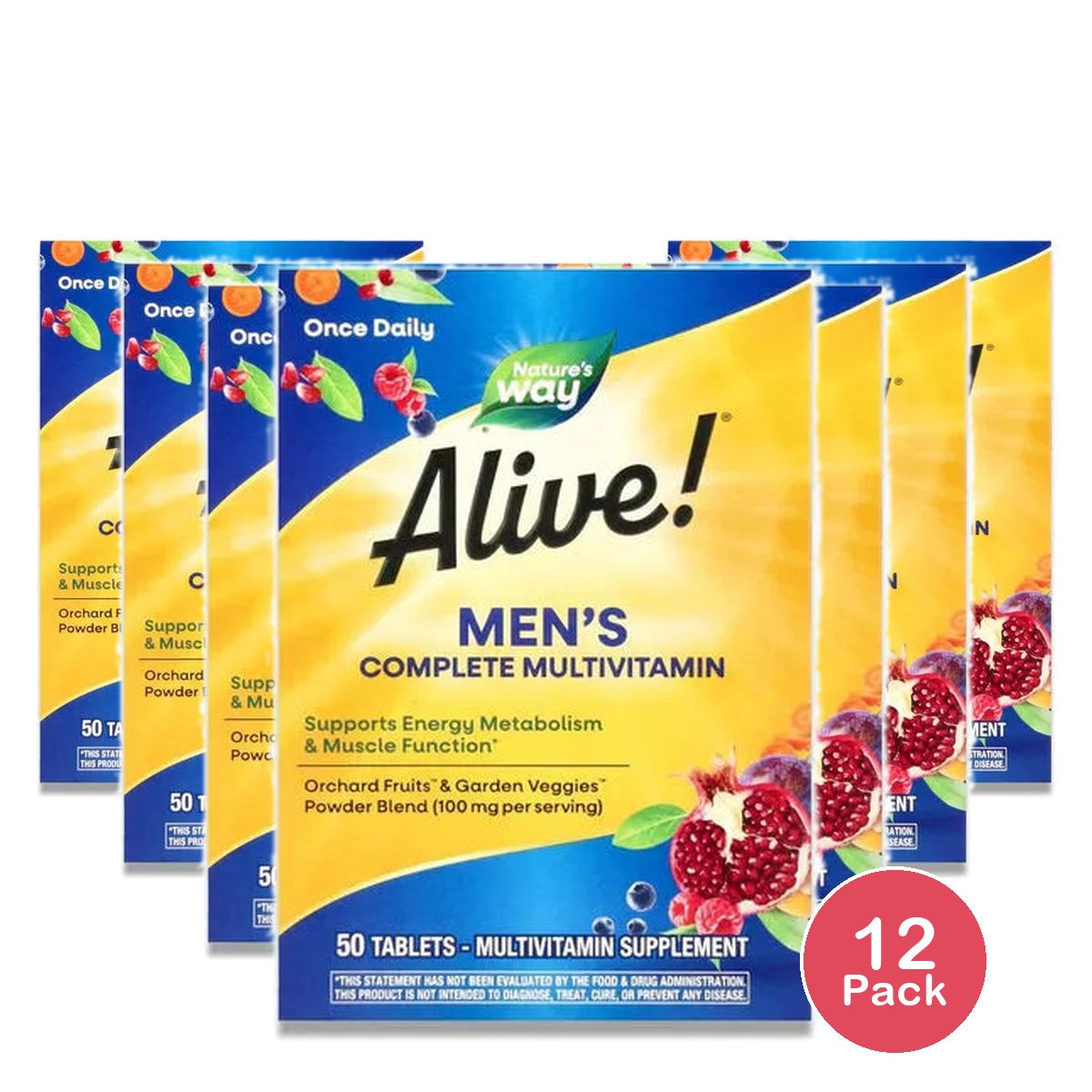 Natures Way Alive Mens Energy Complete Multivitamin 0.27Oz (Pack Of 12)