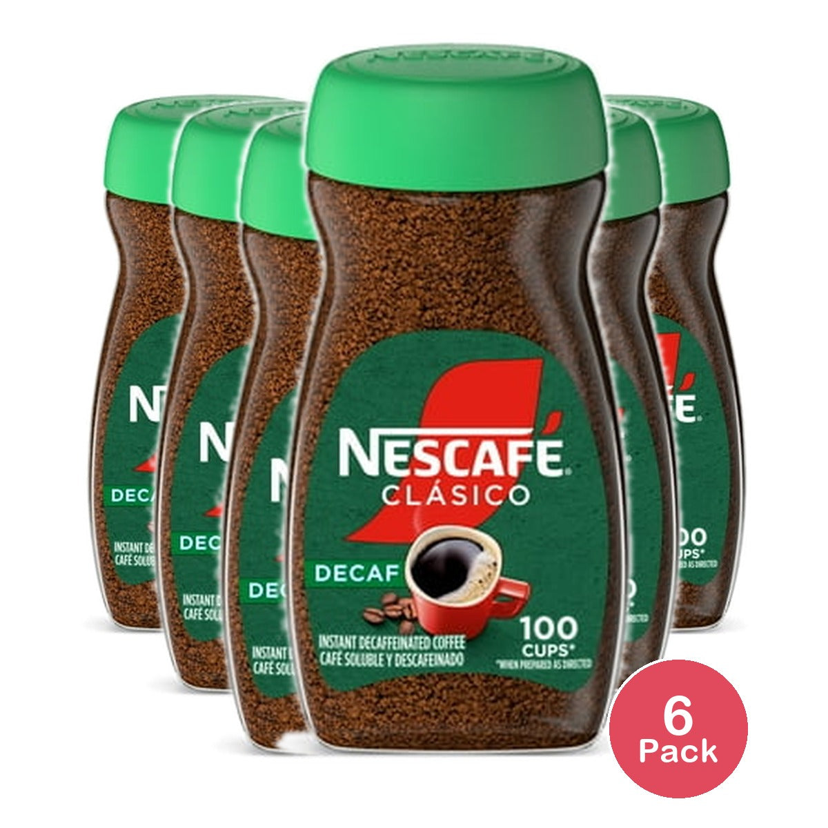 NESCAF? CL?SICO Instant Coffee Decaf Dark Roast 1 Jar (7 Oz) (Pack of 6)