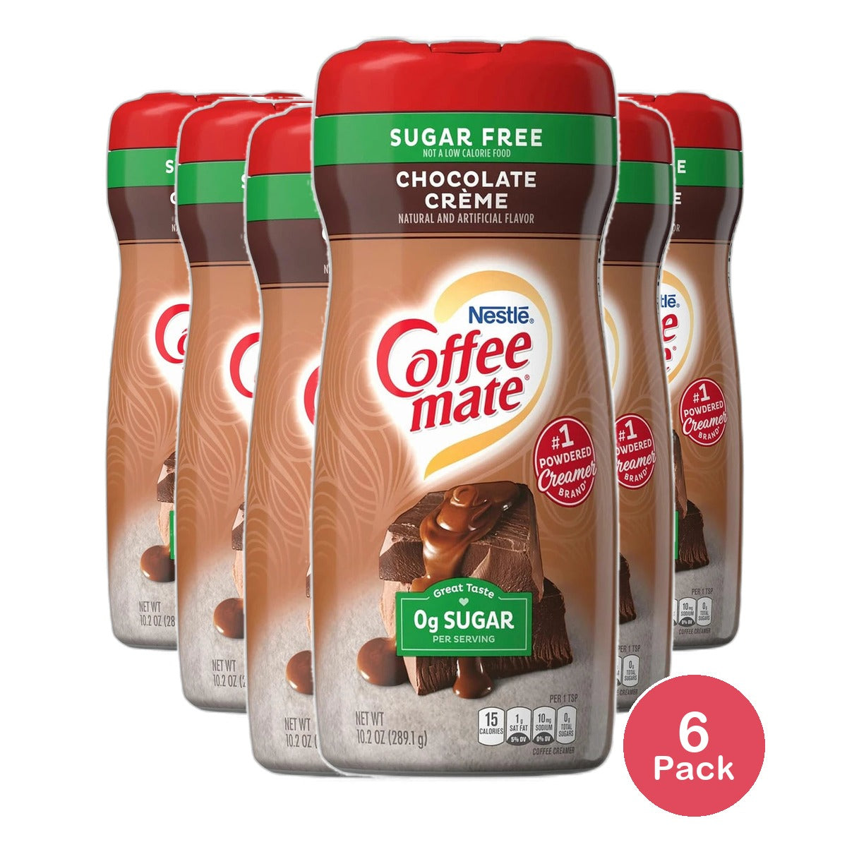 Nestle Coffee Mate Sugar Free Chocolate Creme Coffee Powder 10.2Oz (Pack of 6)