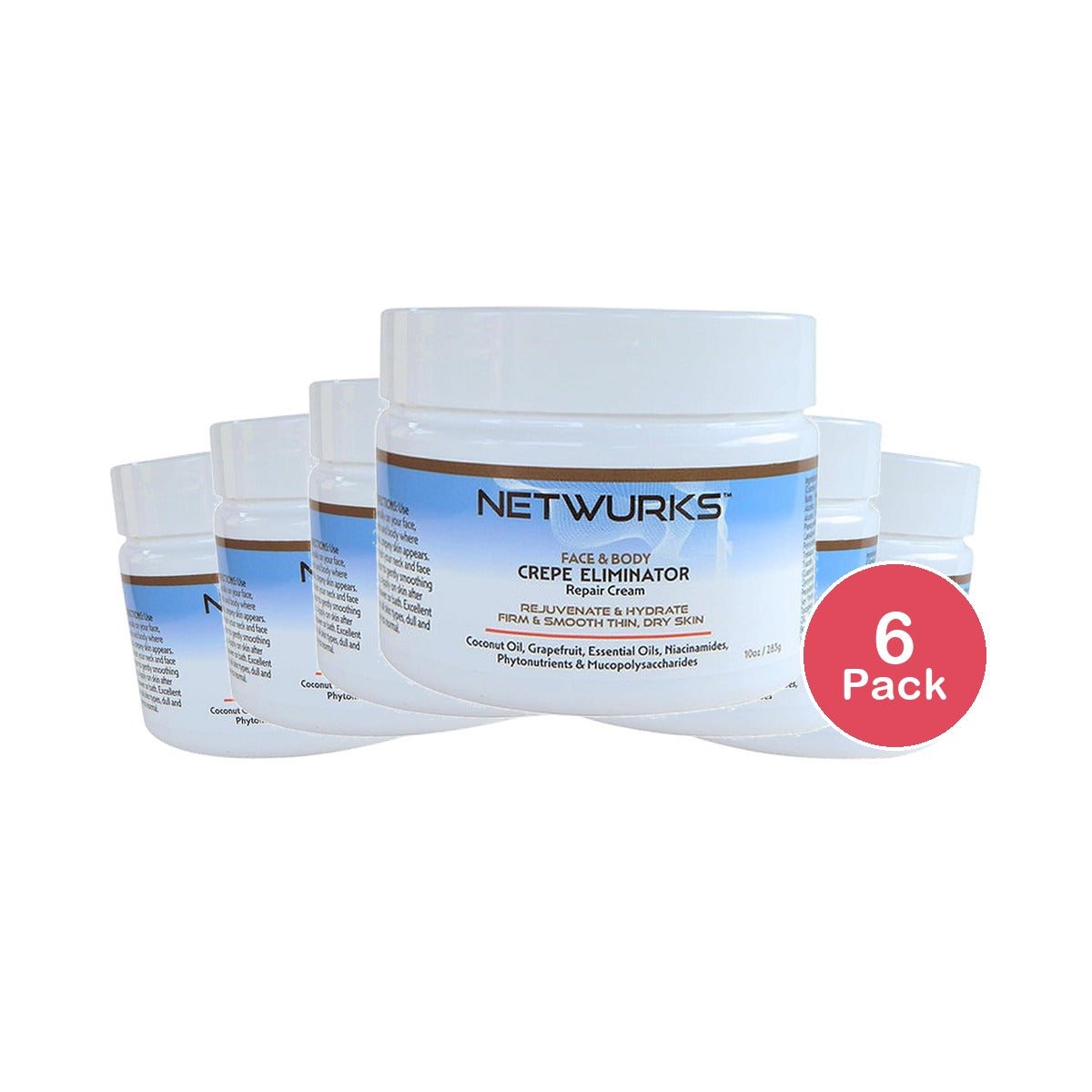 Netwurks Crepe Eliminator Cream 10 Oz (Pack of 6)