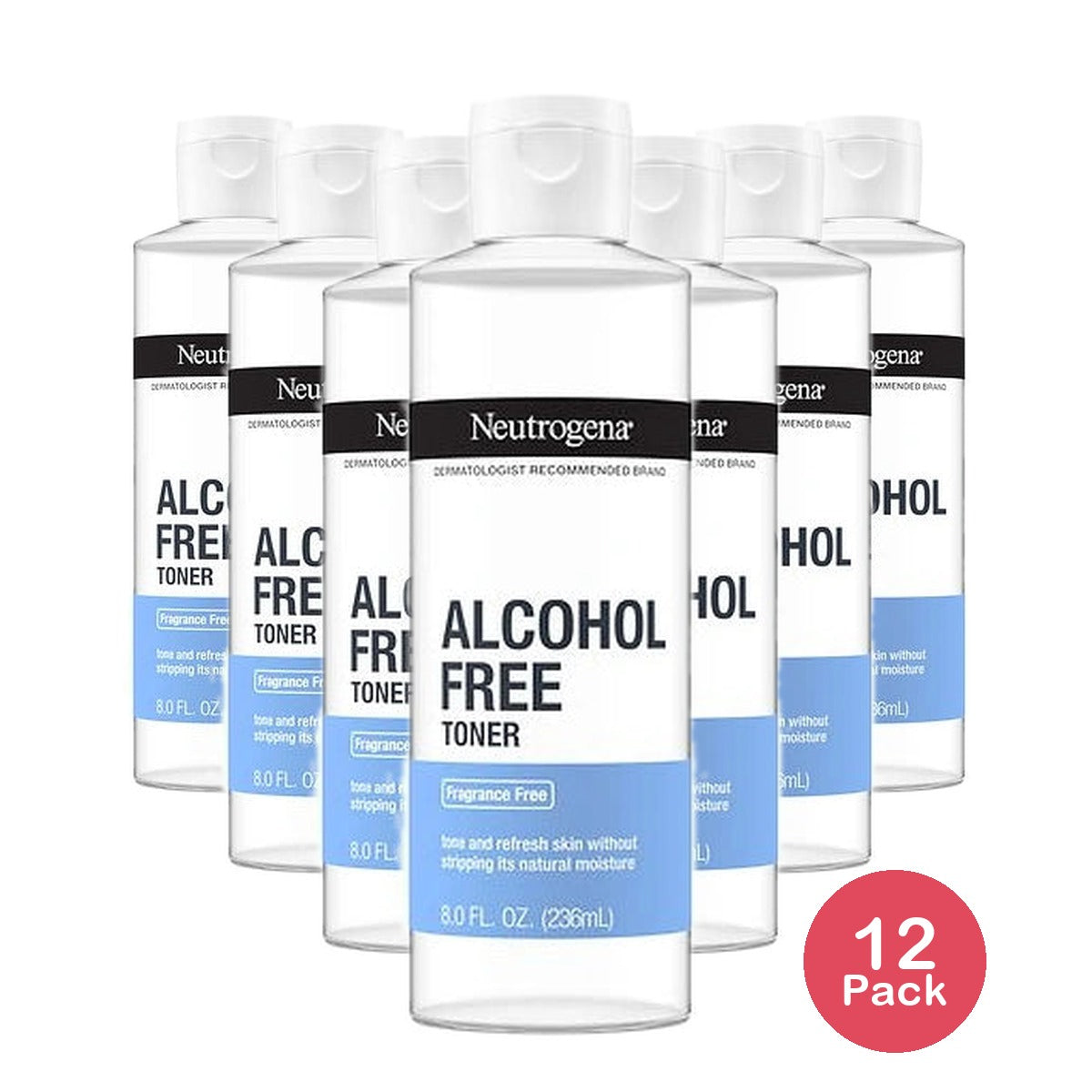 Neutrogena Alcohol-Free Gentle Daily Facial Toner - Fragrance Free 8 fl oz (Pack of 12)