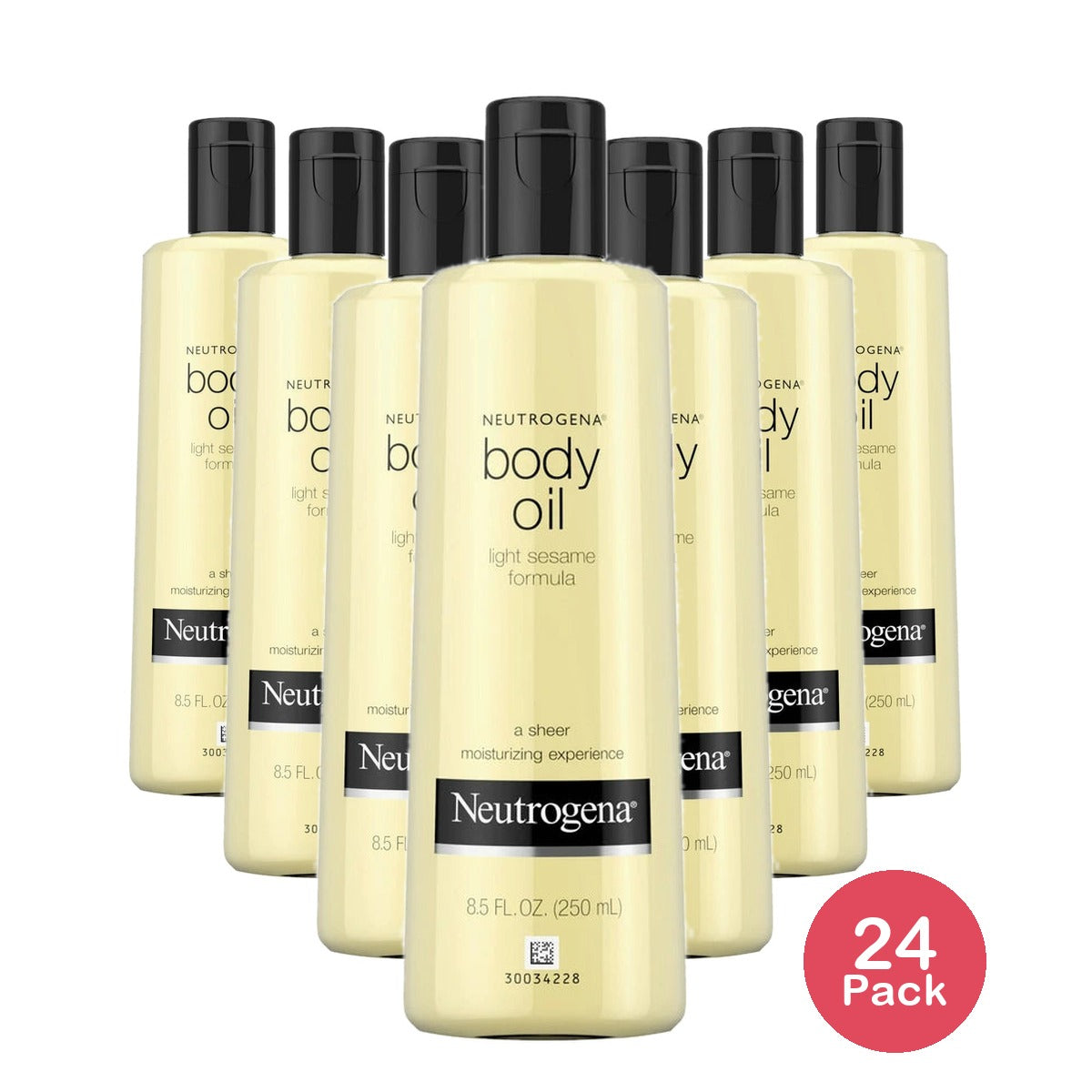 Neutrogena Moisturizing Body Oil Light Sesame Formula 8.5 fl Oz (Pack of 24)