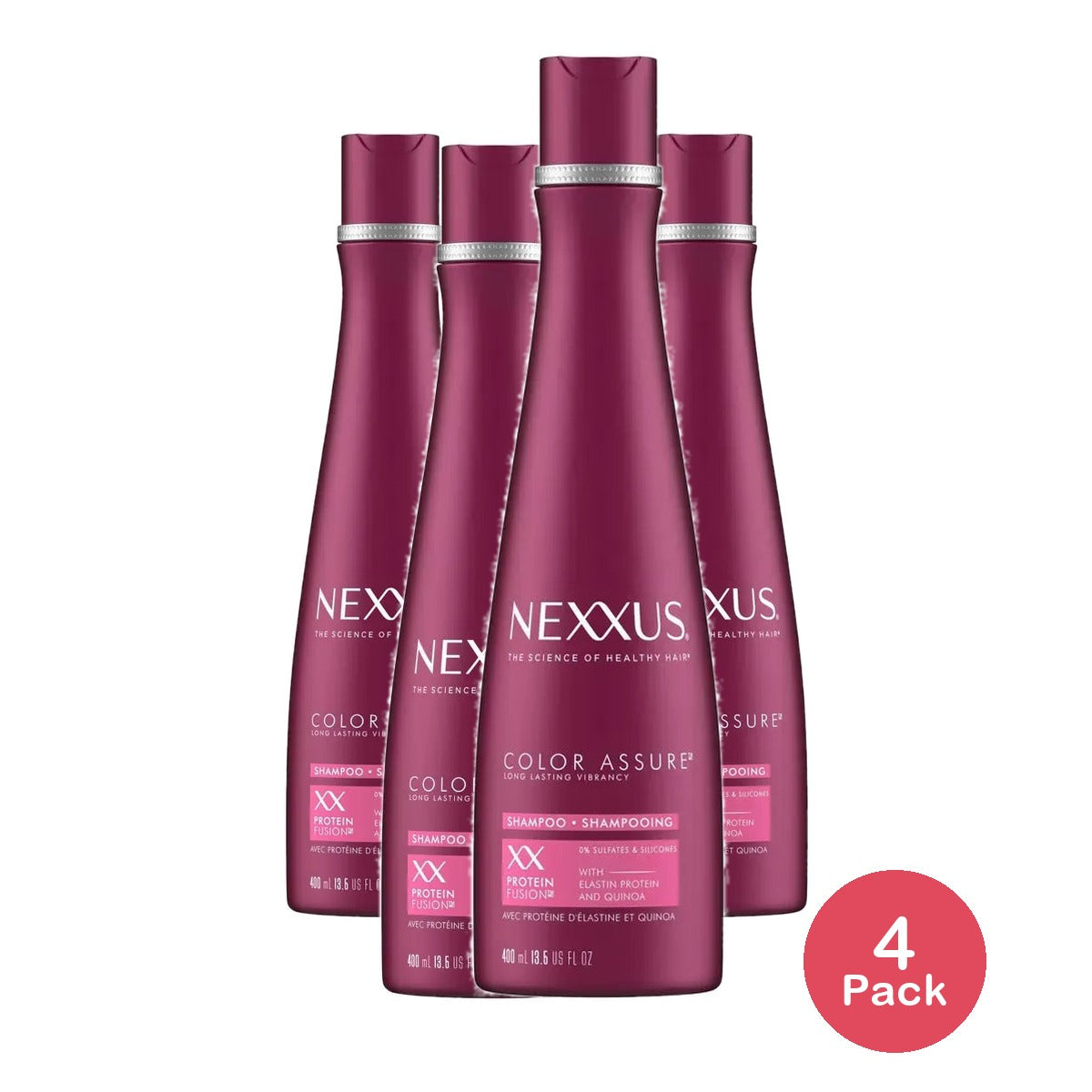 Nexxus Color Assure Vibrancy Retention Shampoo13.5Oz (Pack of 4)
