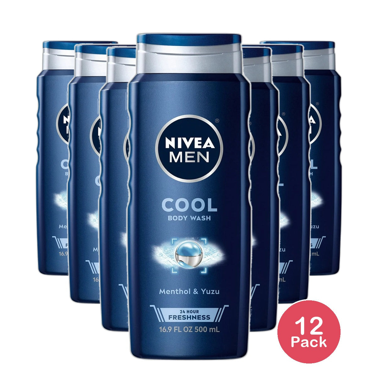 Nivea For Men Body Wash Cool 16.9Oz (Pack of 12)