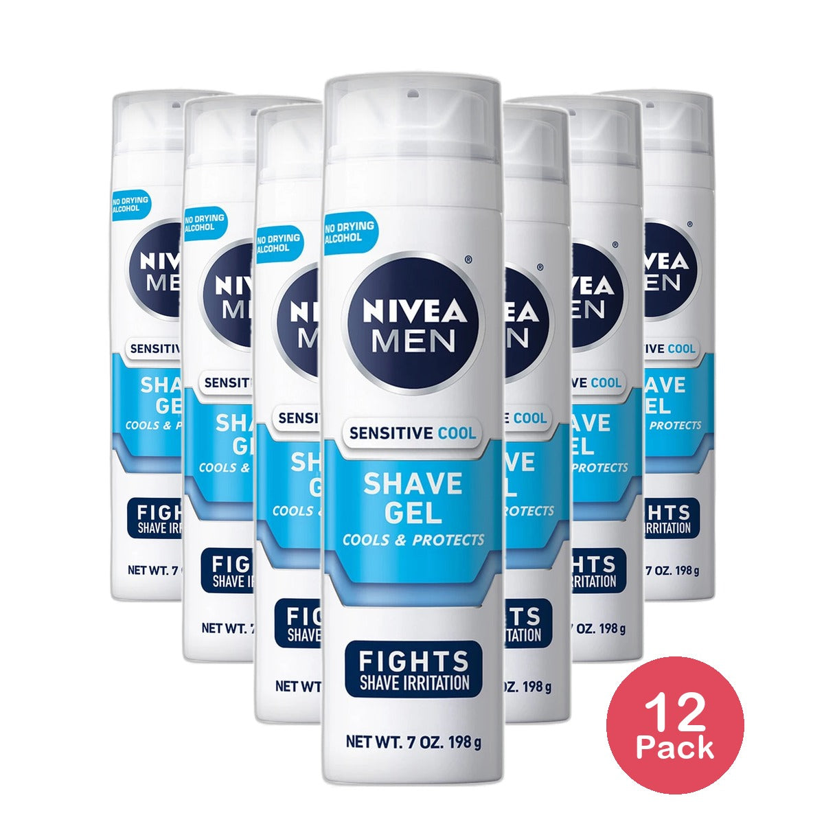 Nivea Men Cooling Shaving Gel Sensitive Skin 7Oz (Pack of 12)