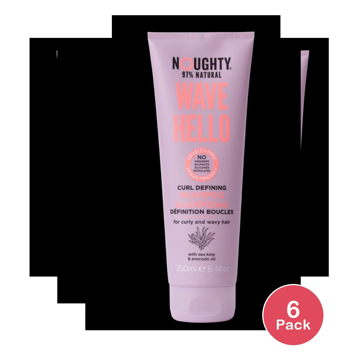 Noughty Wave Hello Shampoo 8.45 Oz (Pack of 6)