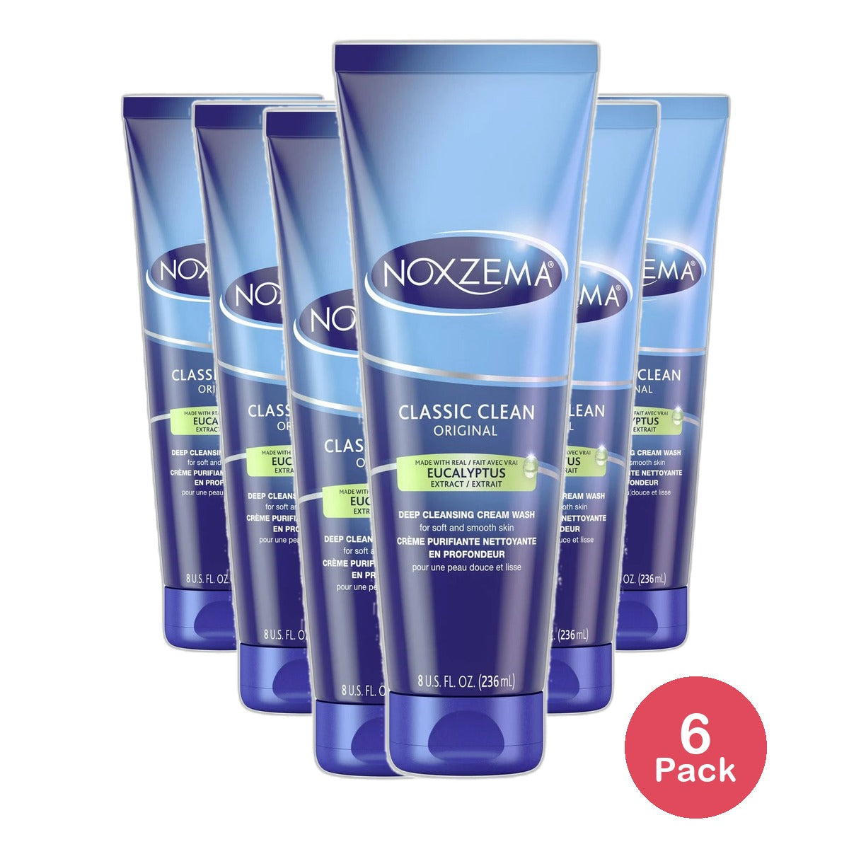 Noxzema Deep Cleansing Cream Original Face Cleanser 8Oz (Pack of 6)