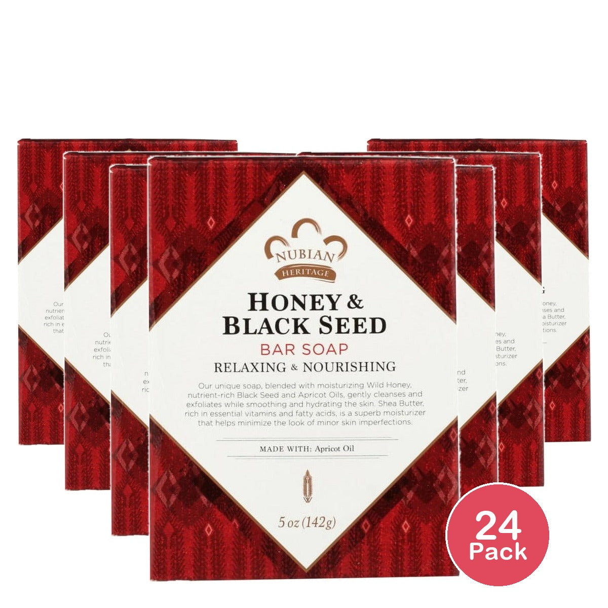Nubian Heritage Honey & Black Seed Bar Soap 5 Oz (Pack of 24)