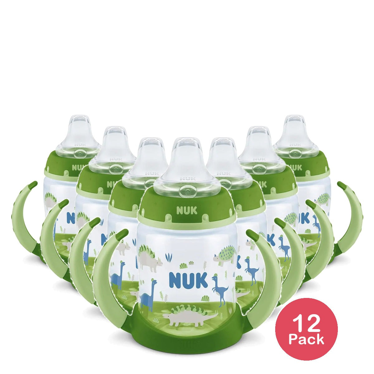 Nuk Learner Cup 6 Plus Months Silicone Assorted Colors 2.65Oz (Pack of 12)