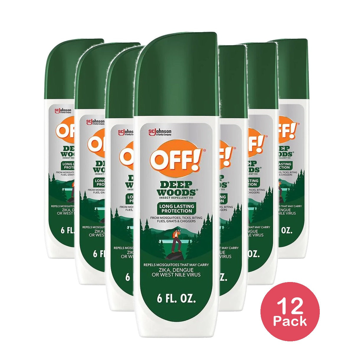 OFF! Deep Woods Insect Repellent 6 Oz (Pack of 12)