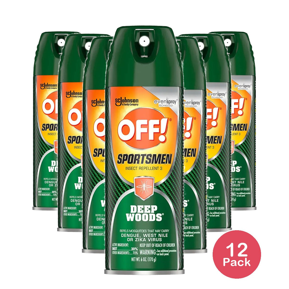 Off Deep Woods Sportsman Insect Repellant 6Oz (Pack of 12)