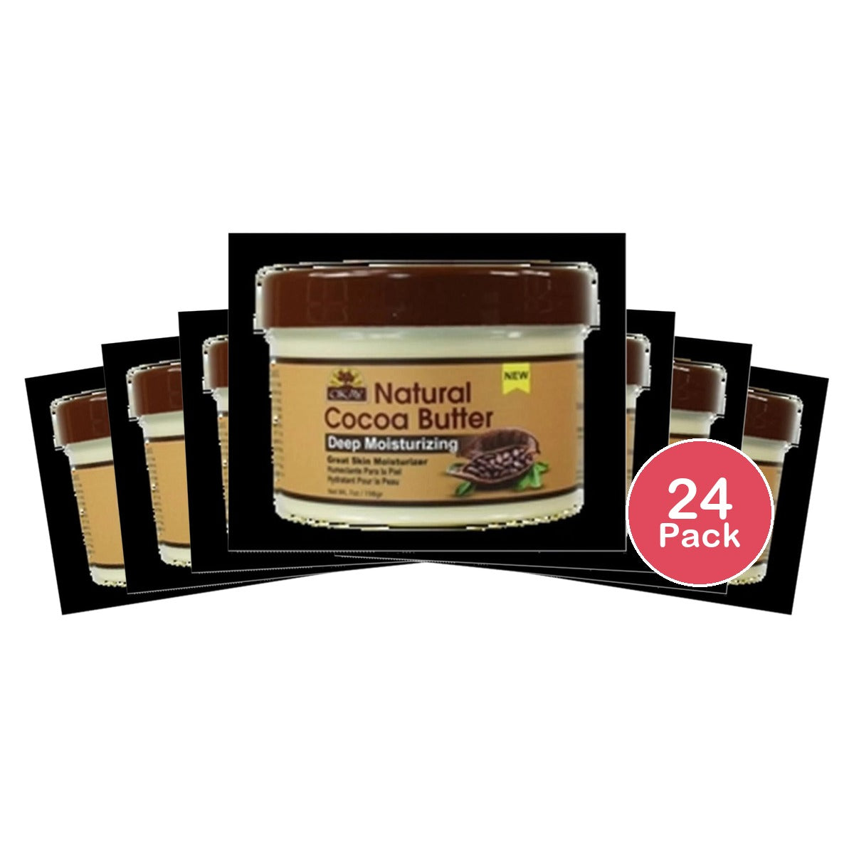 Okay 100% Natural Smooth Cocoa Butter 7 Oz (Pack of 24)