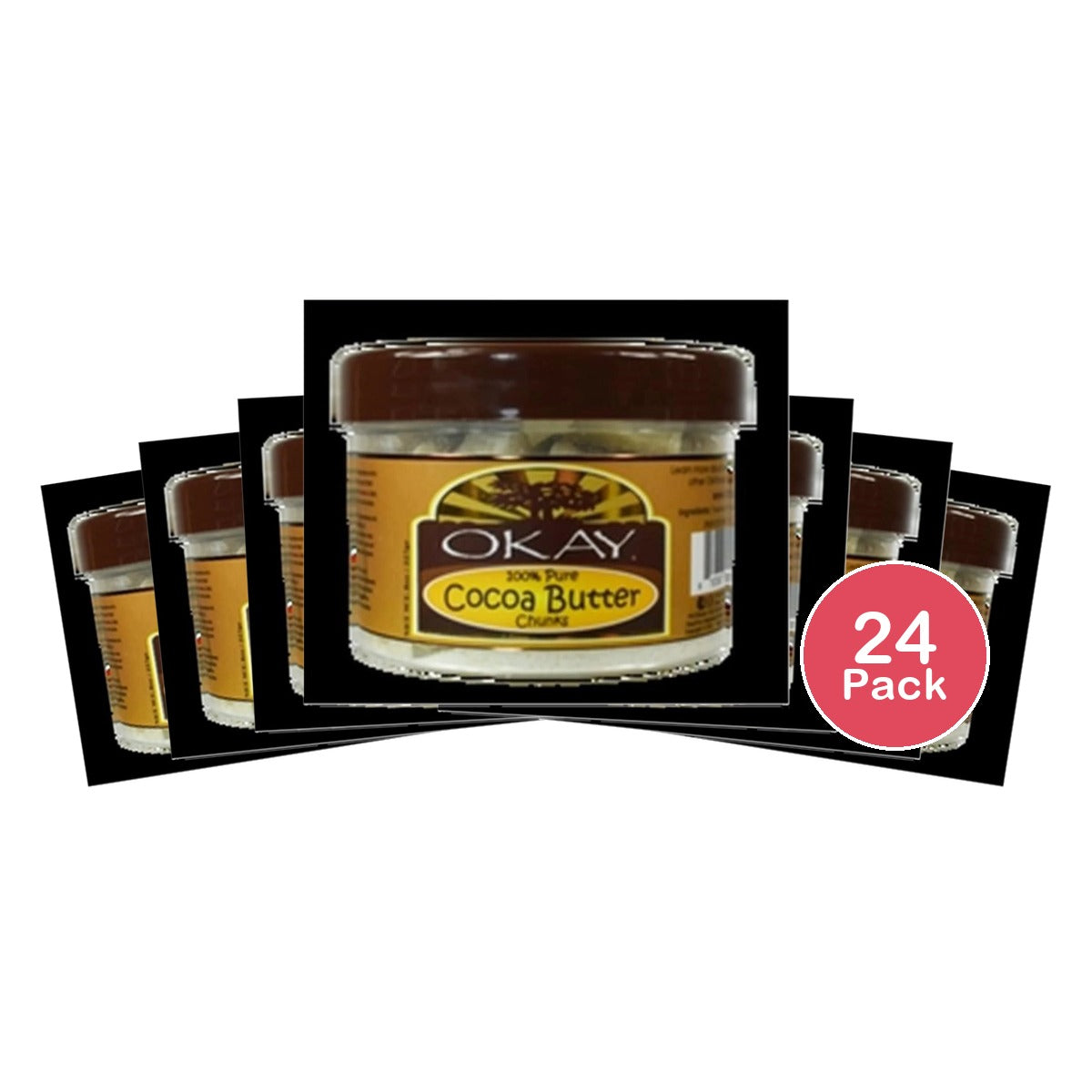 Okay 100% Pure Cocoa Butter Chunks 8 Oz (Pack of 24)