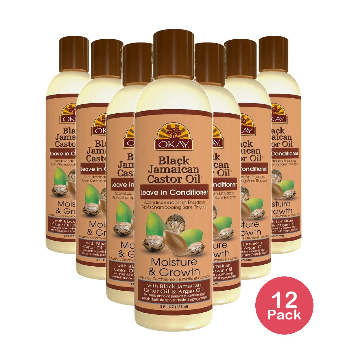 Okay Black Jamaican Leave-In Conditioner 8 Oz (Pack of 12)