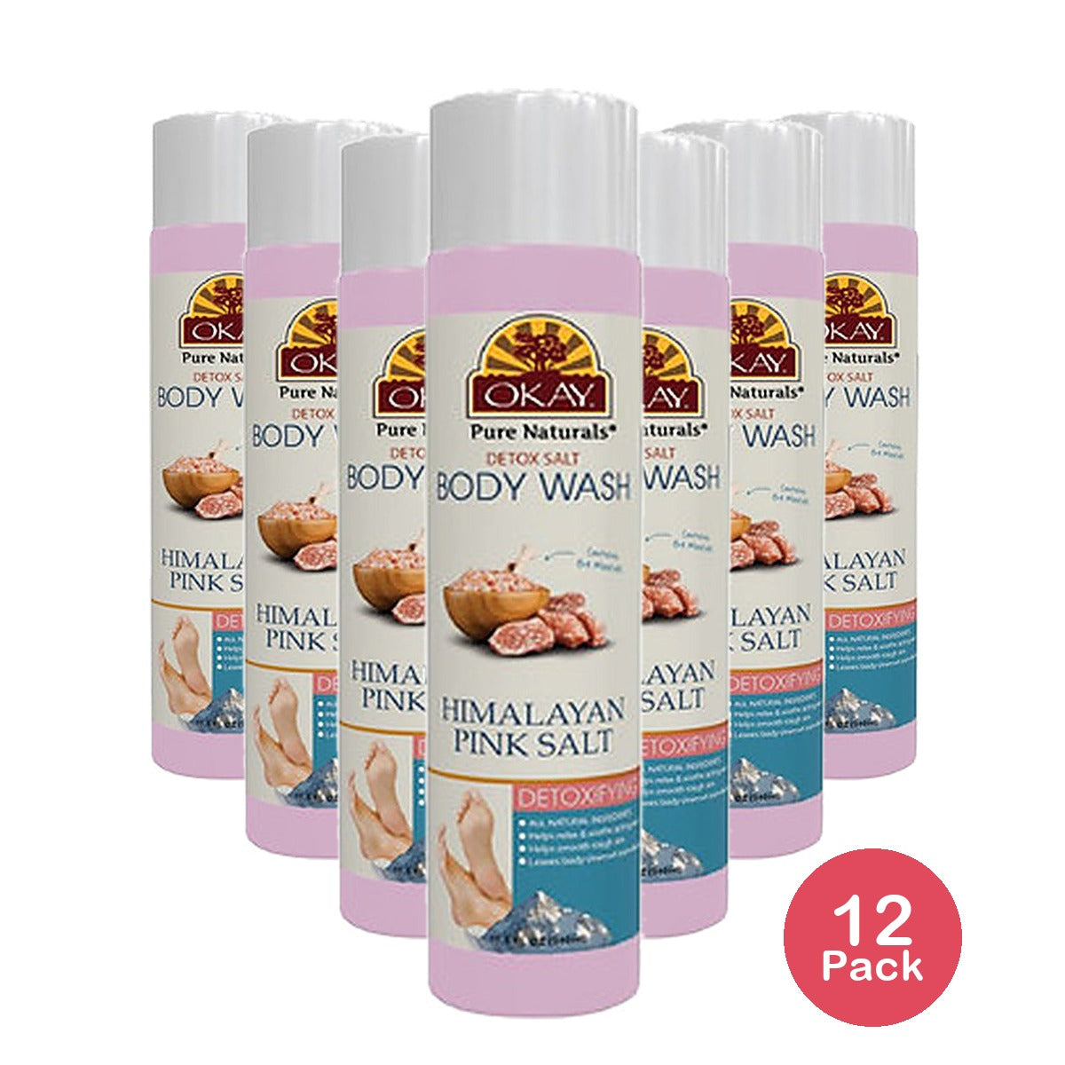 OKAY Himalayan Pink Salt Body Wash 11.5 Oz (Pack of 12)