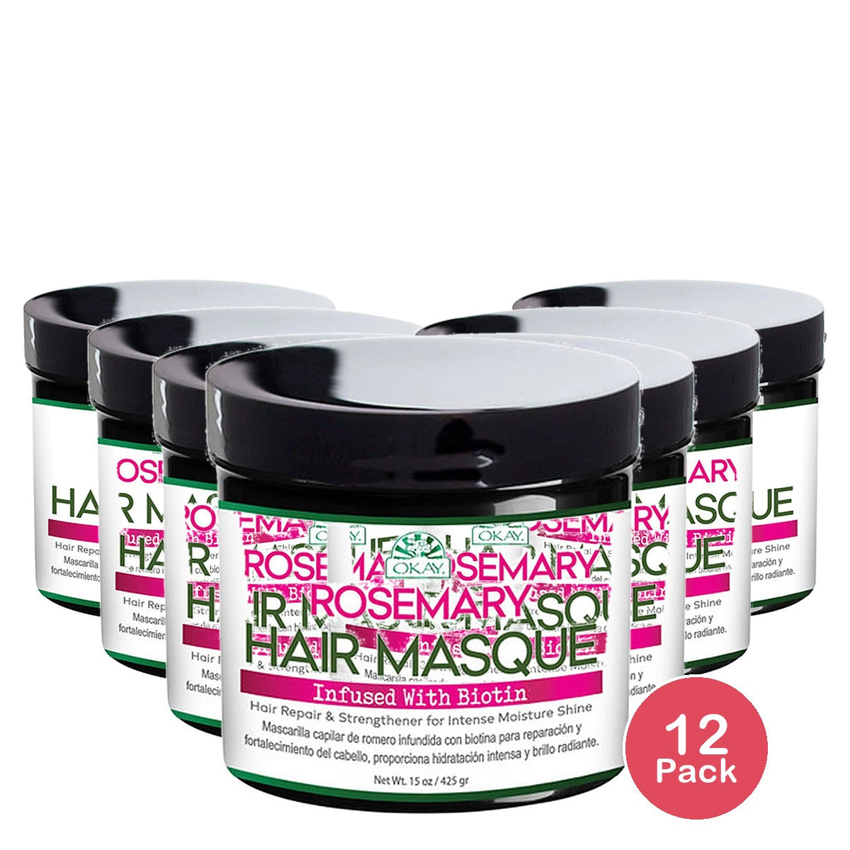 OKAY Rosemary Hair Masque 15 Oz (Pack of 12)