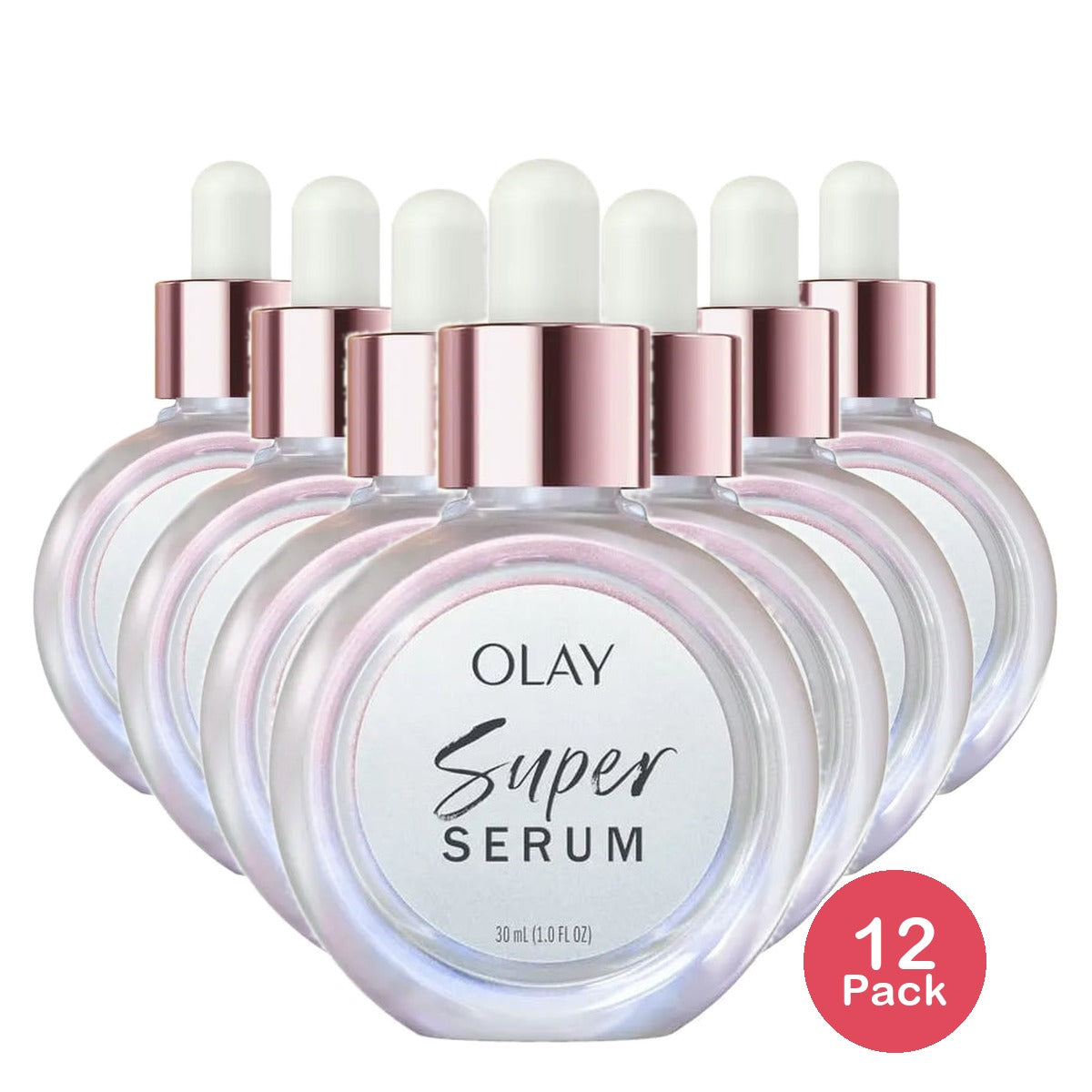 Olay Skin Care Super Serum Facial Serum, 5 In 1 Anti-Aging, All Skin Types, 1.0 Fl Oz (Pack Of 12)