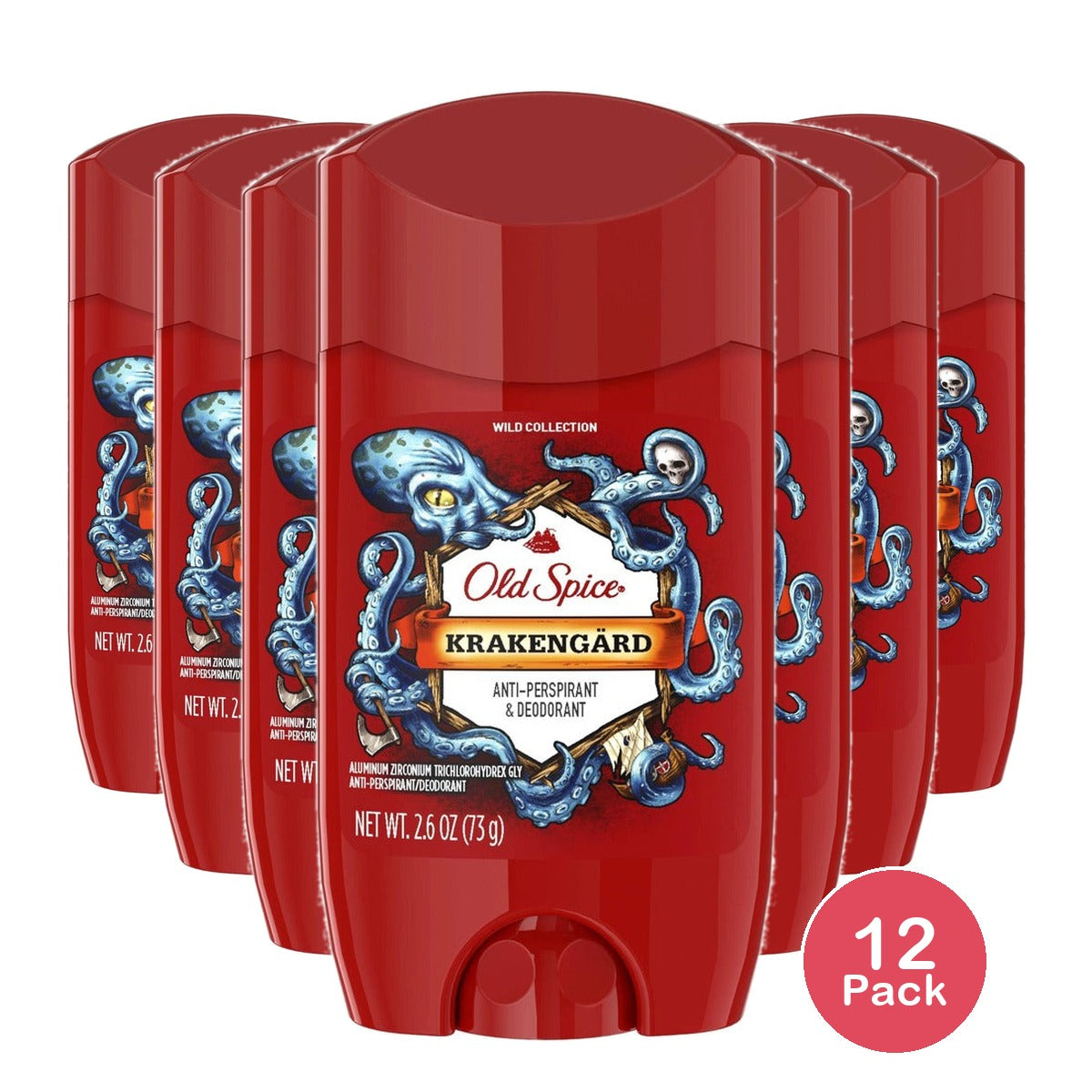 Old Spice Antiperspirant Deodorant Invisible Solid Krakengard 2.6 Oz (Pack of 12