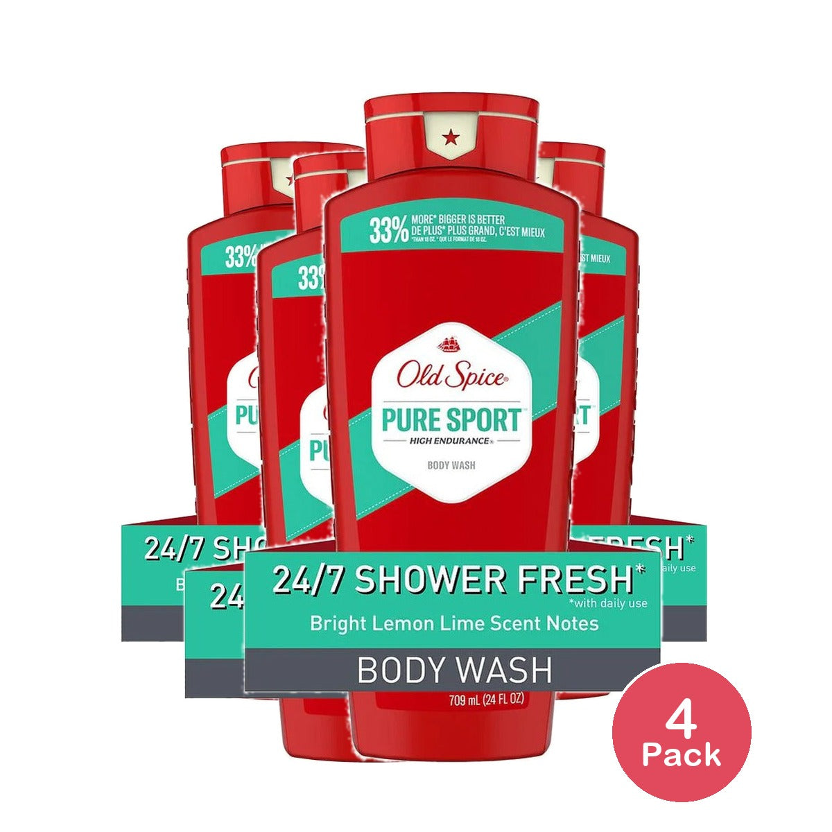 Old Spice High Endurance Body Wash 24 Fl Oz (Pack of 4)