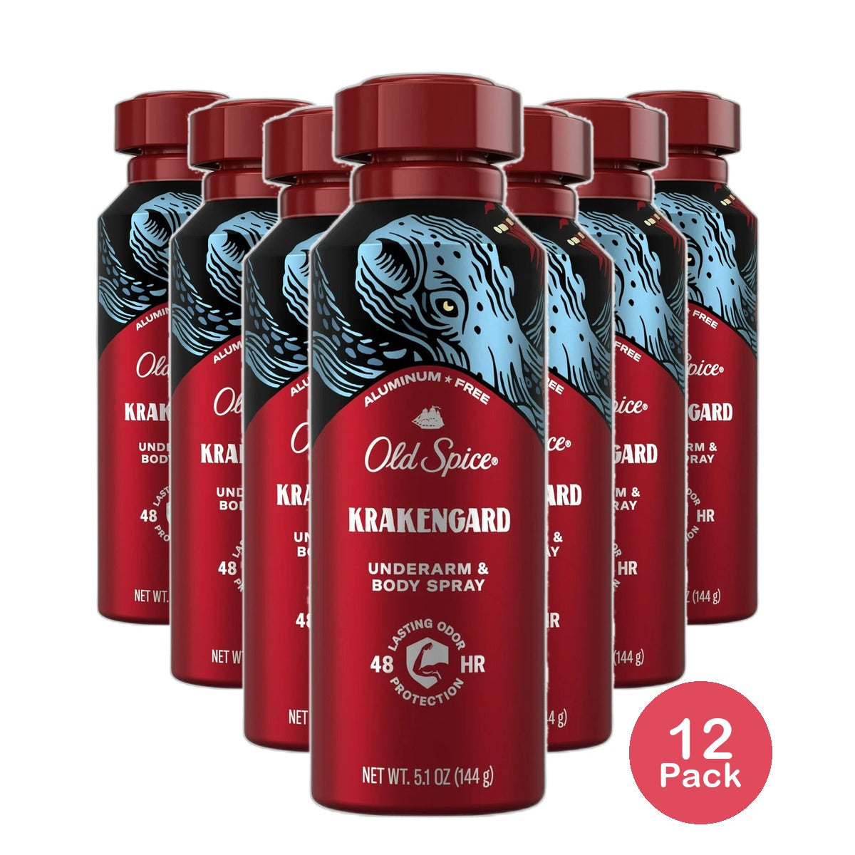 Old Spice Krakengard Mens Body Spray 5.1Oz (Pack of 12)