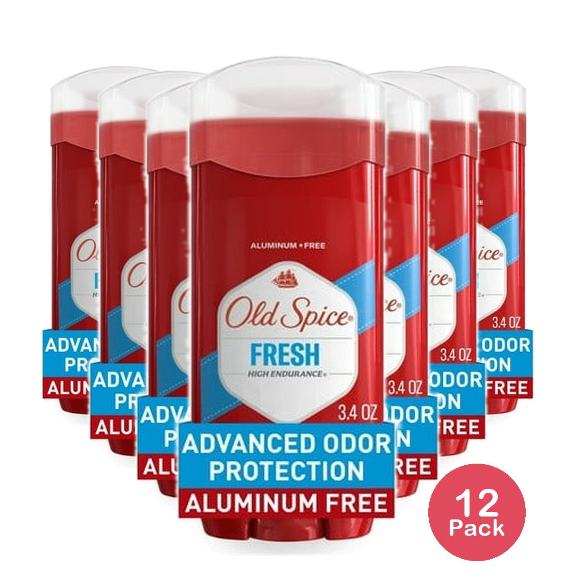 Old Spice Men's Deodorant Fresh 3.4 Oz (Pack of 12)