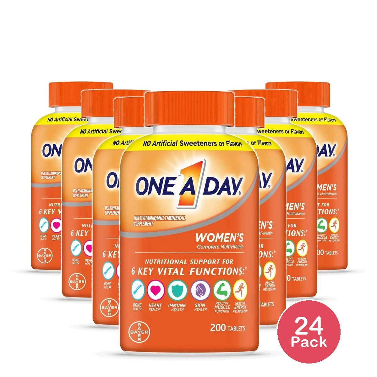 One A Day Women's Multivitamin Immune Health Support Tablets - 200ct (Pack of 24)