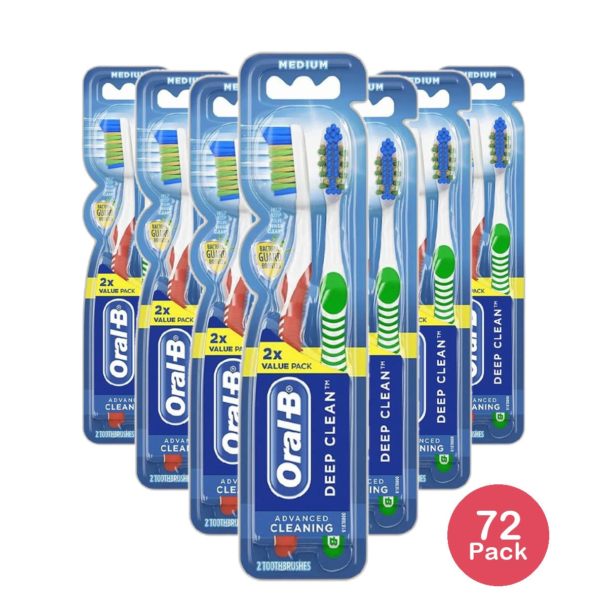 Oral B Complete Deep Clean Manual Toothbrush Soft Bristle 1.44Oz(Pack of 72)
