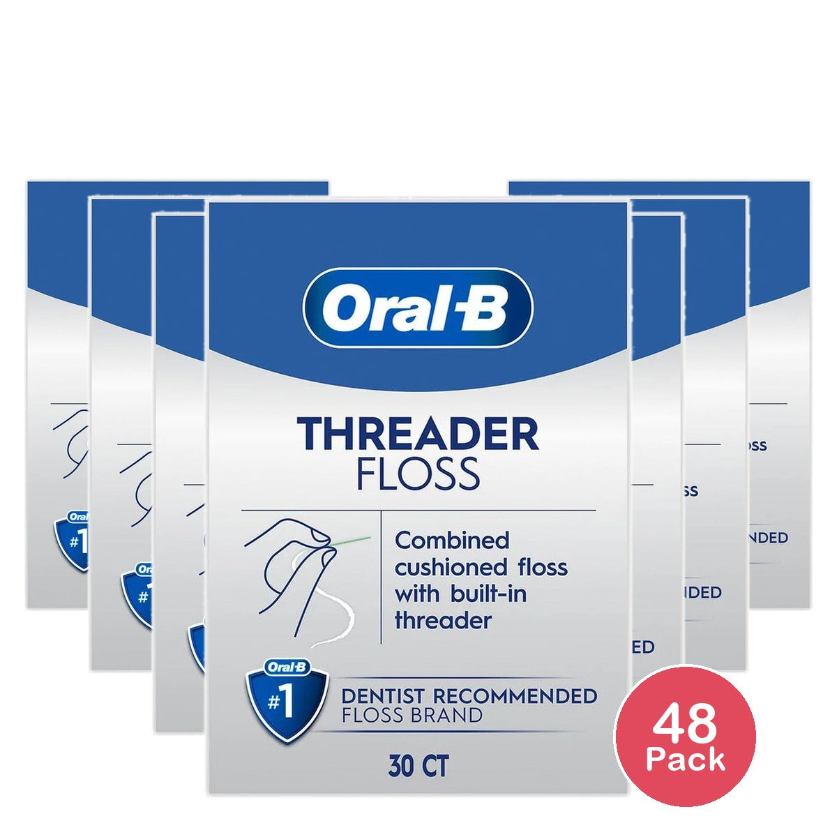 Oral-B Glide Pro-Health Threader Floss 30 Count (Pack of 48)