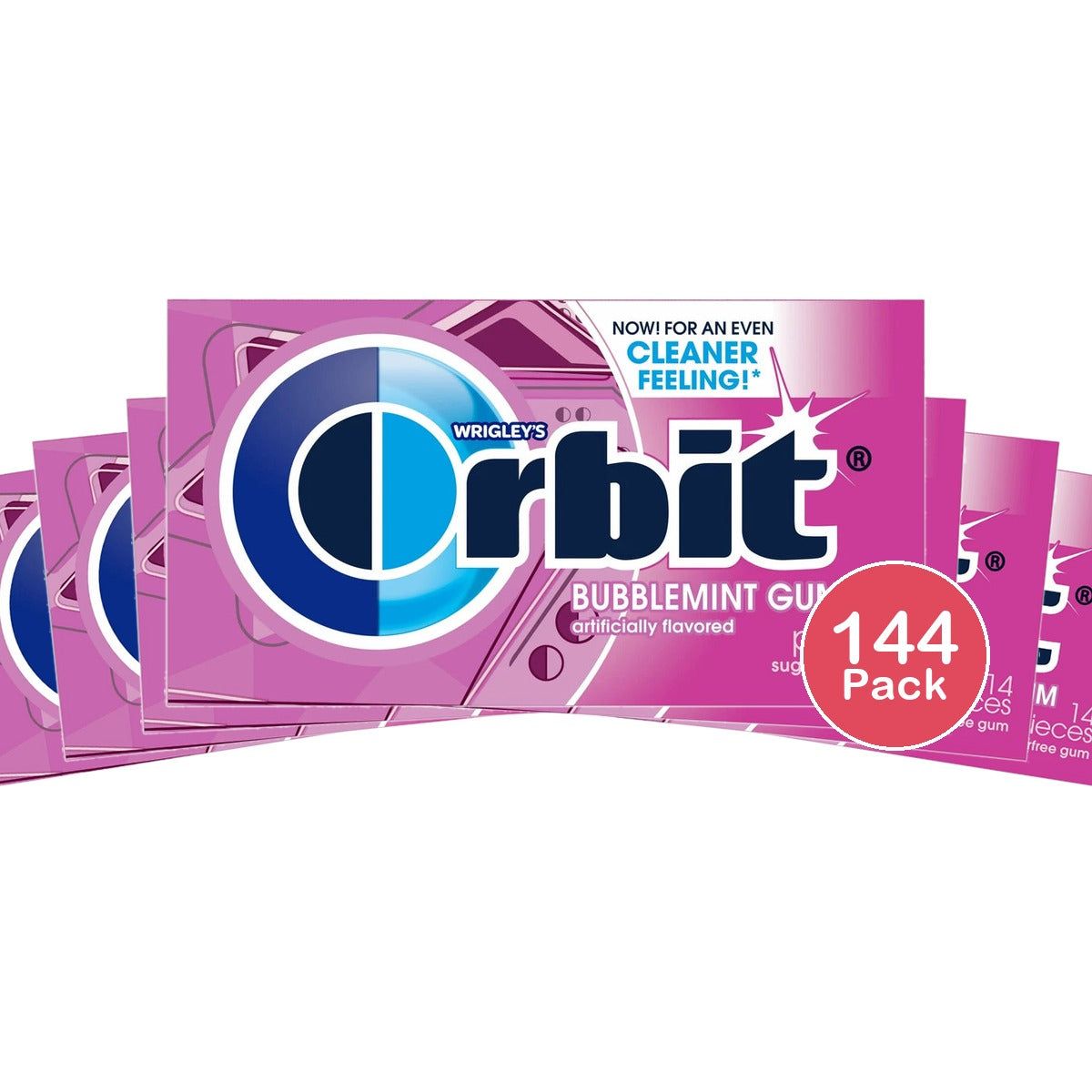 Orbit Sugarfree Gum, Bubblemint - 14 Ct (Pack of 144)