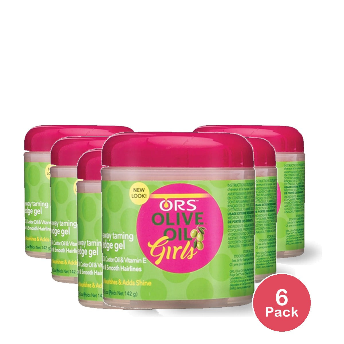 ORS Olive Oil Girls Fly-Away Taming Hair Gel 5 Oz (Pack of 6)
