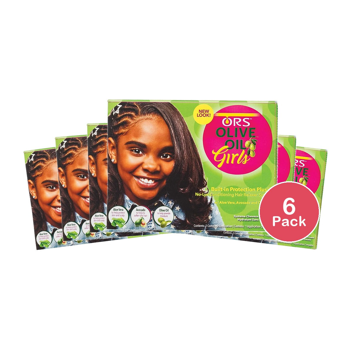 ORS Olive Oil Girls No-Lye Relaxer Kit (Pack of 6)