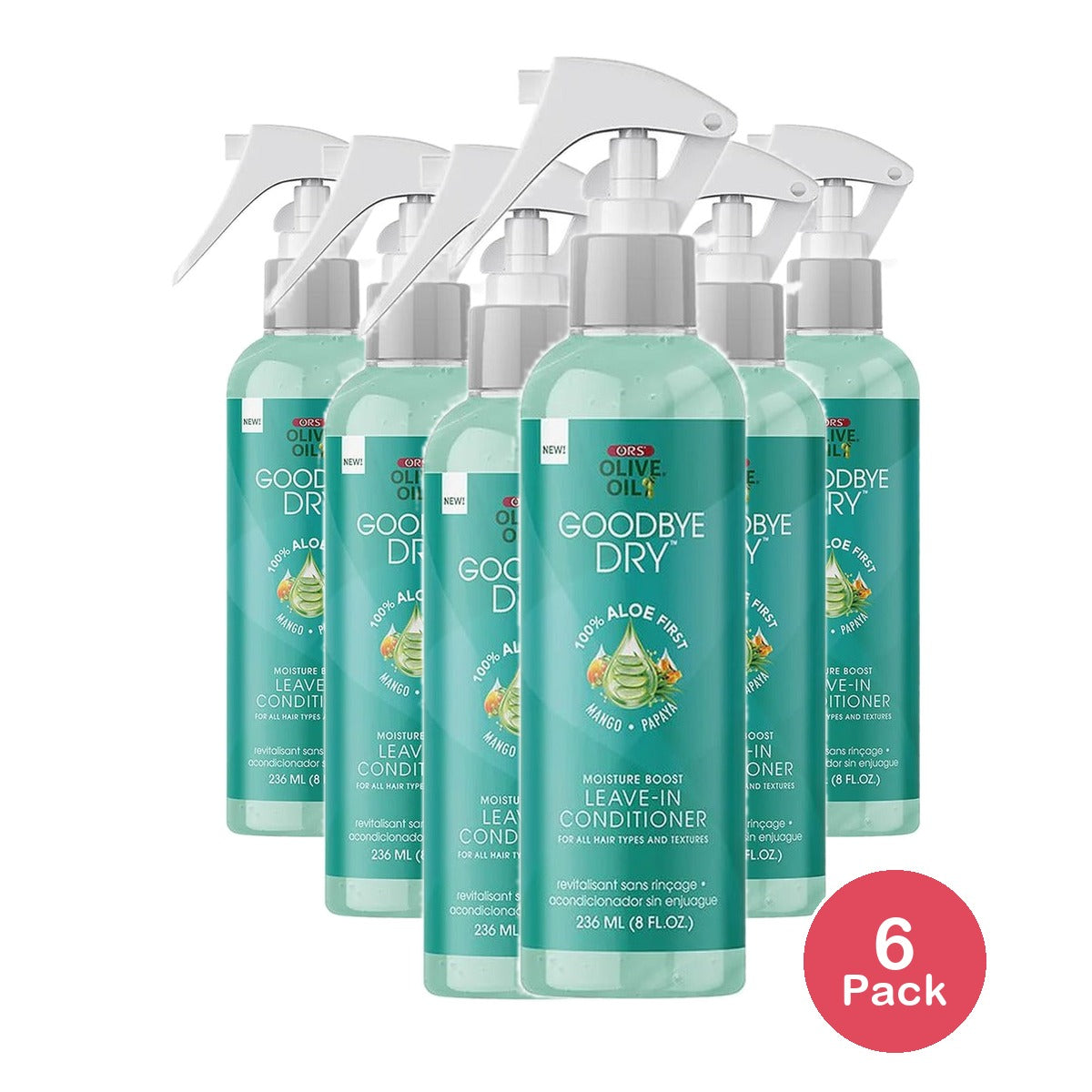 ORS Olive Oil Goodbye Dry Moisture Boost Leave-In Conditioner 8 Oz (Pack of 6)