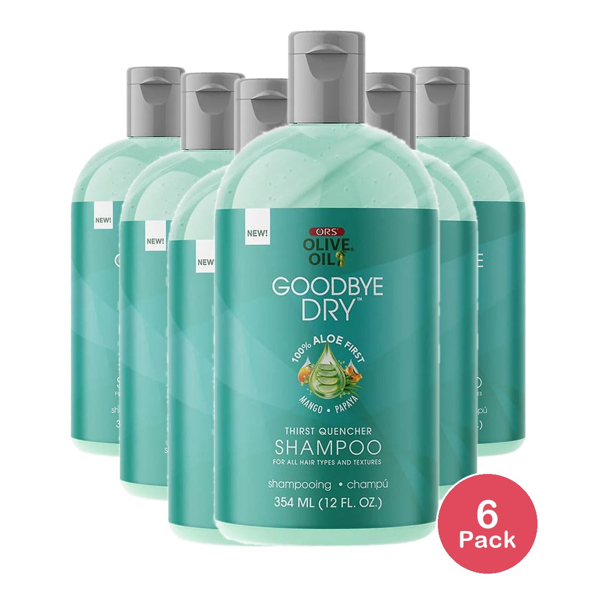 ORS Olive Oil Goodbye Dry Thirst Quencher Shampoo 12 Oz (Pack of 6)