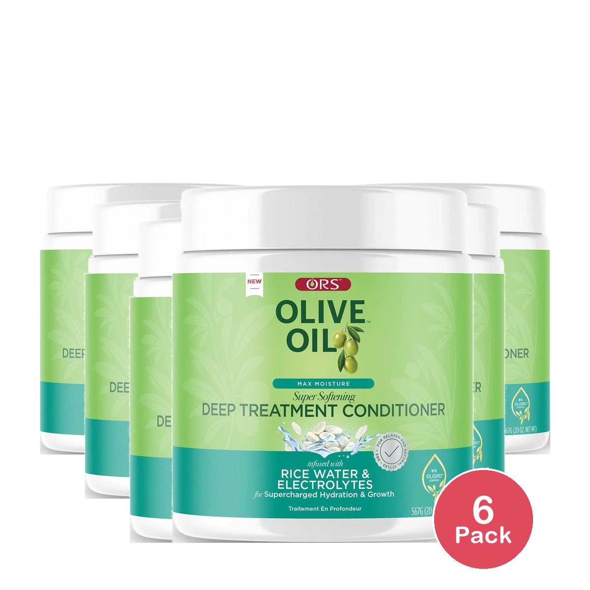 ORS Olive Oil Max Moisture Deep Treatment Conditioner 20 Oz (Pack of 6)