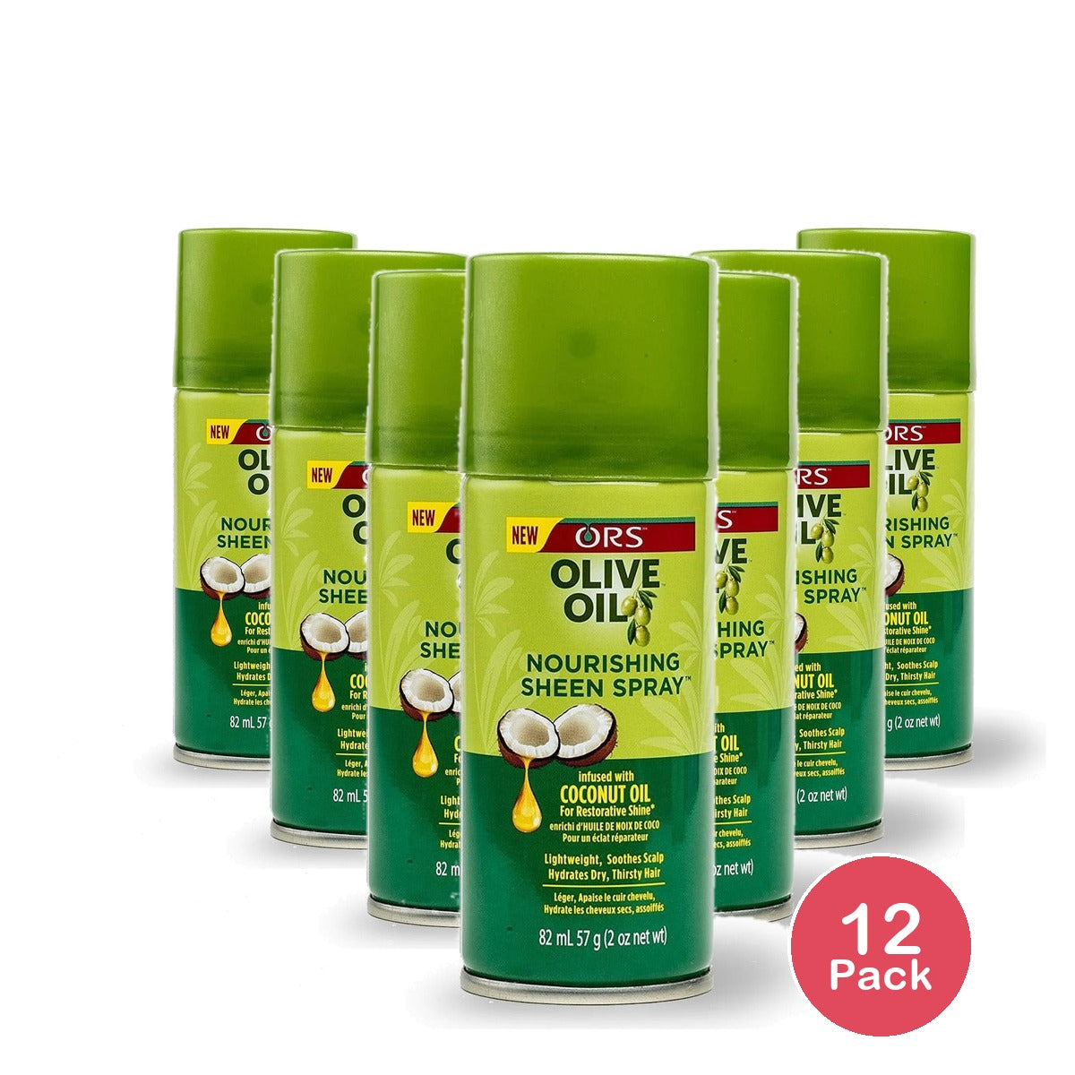 ORS Olive Oil Nourishing Sheen Spray 2 Oz (Pack of 12)