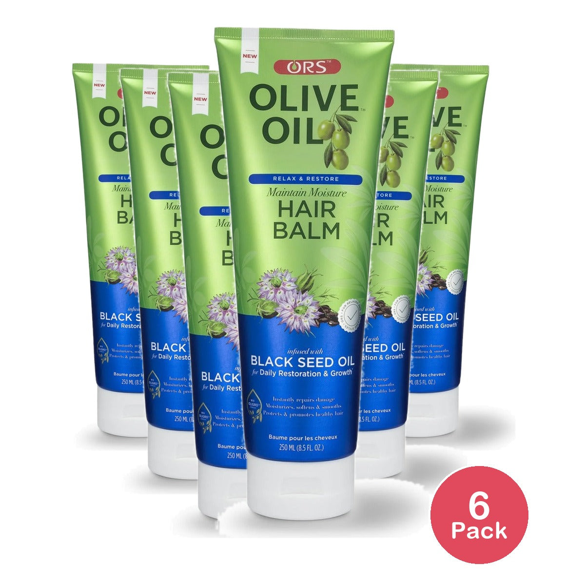 ORS Olive Oil Relax & Restore Hair Balm 8.5 Oz (Pack of 6)