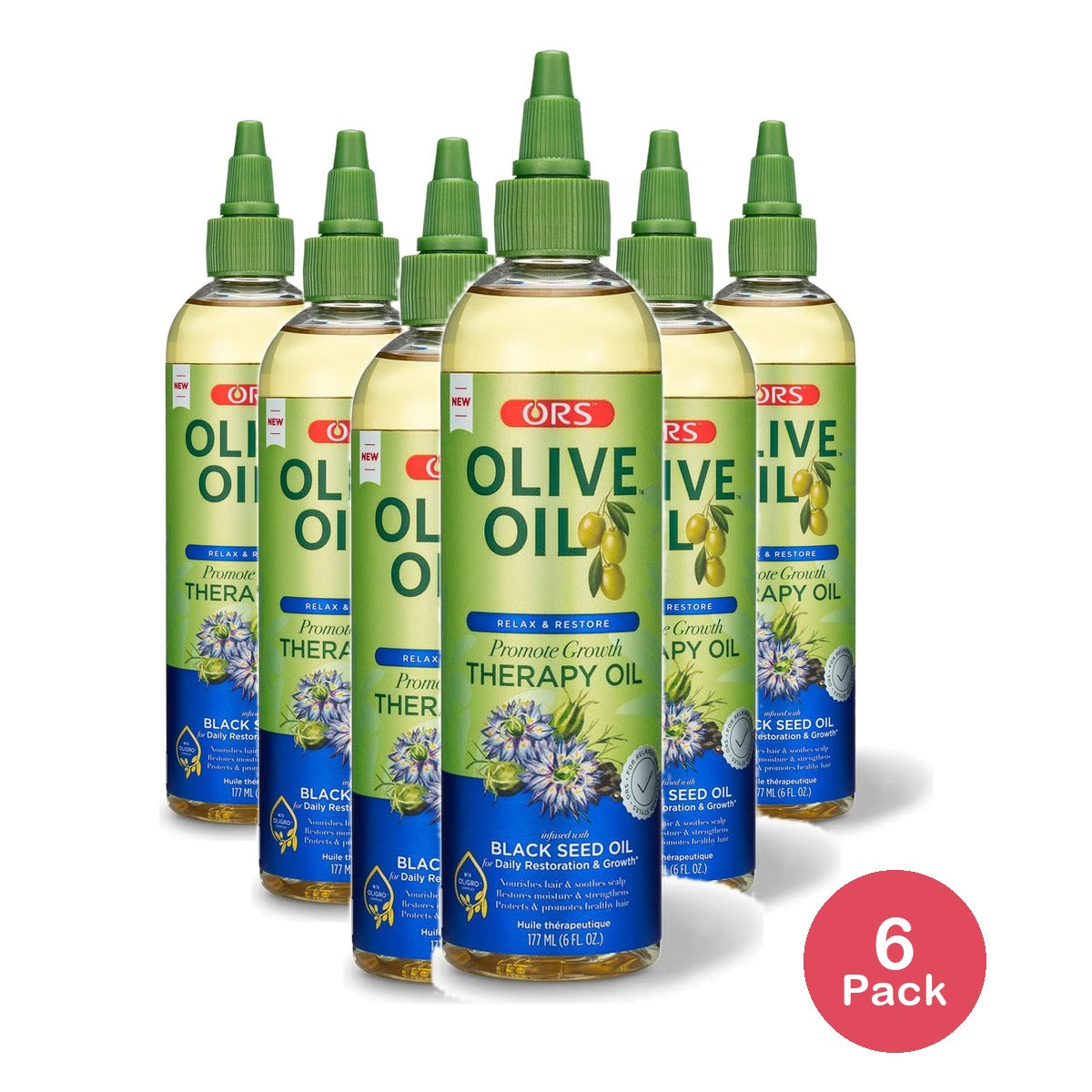 ORS Olive Oil Relax & Restore Therapy Oil 6 Oz (Pack of 6)