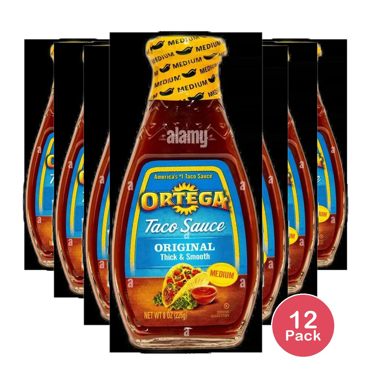 Ortega Taco Sauce Medium 8 oz (Pack of 12)