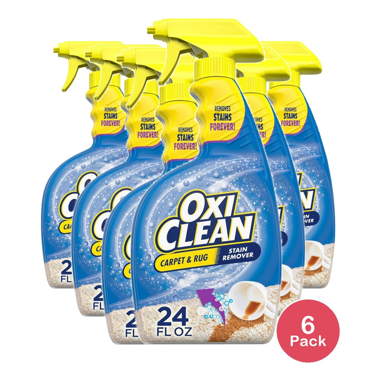 OxiClean Carpet and Rug Stain Remover Spray 24 fl oz (Pack of 6)
