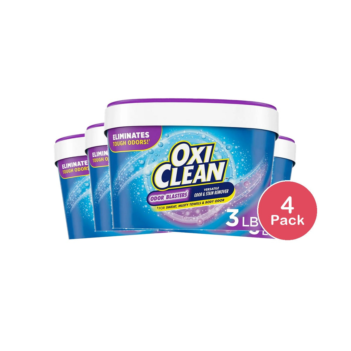 OxiClean Powder Versatile Stain Remover Odor Blasters Lavender 24Oz (Pack of 4)