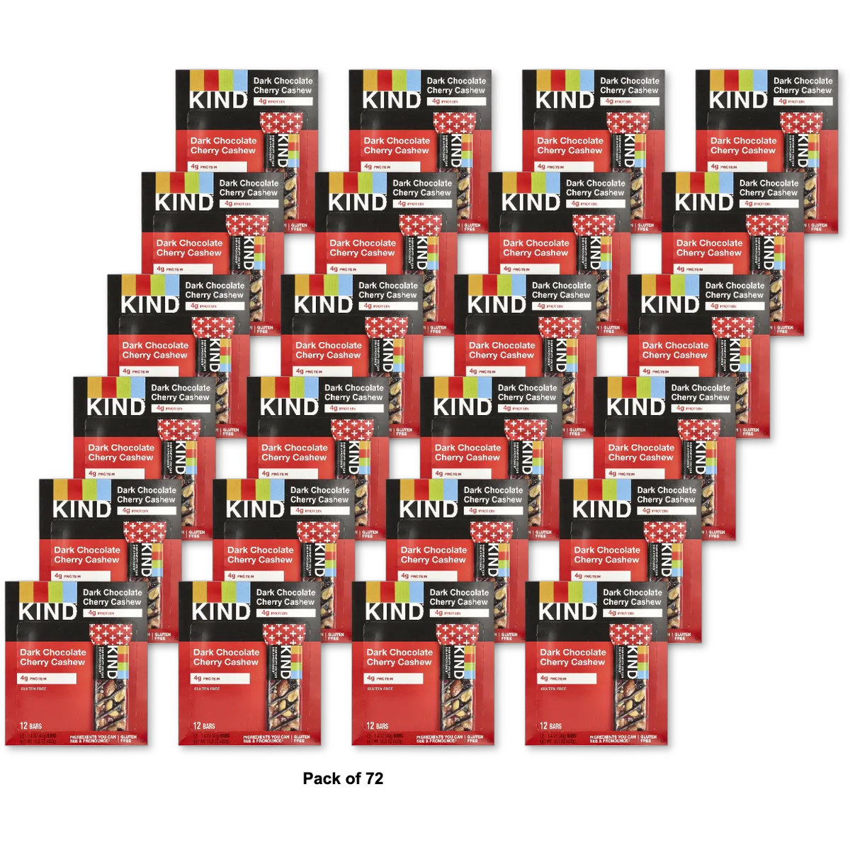 Kind Fruit And Nut Bar Dark Chocolate And Cherry Cashew 1.4Oz (Pack of 72)