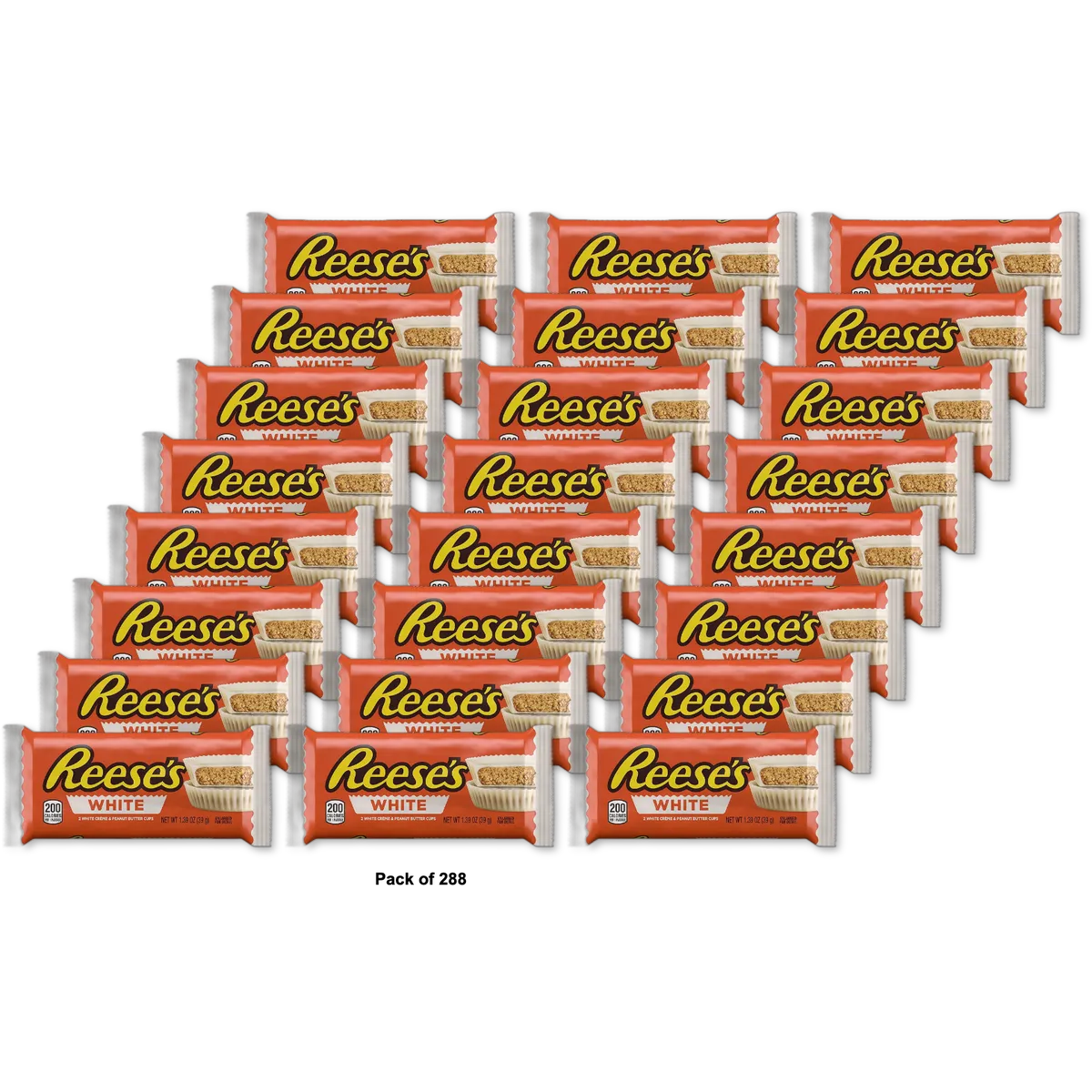 Hersheys Reeses Peanut Butter White Chocolate Cups 1.39Oz (Pack of 288)