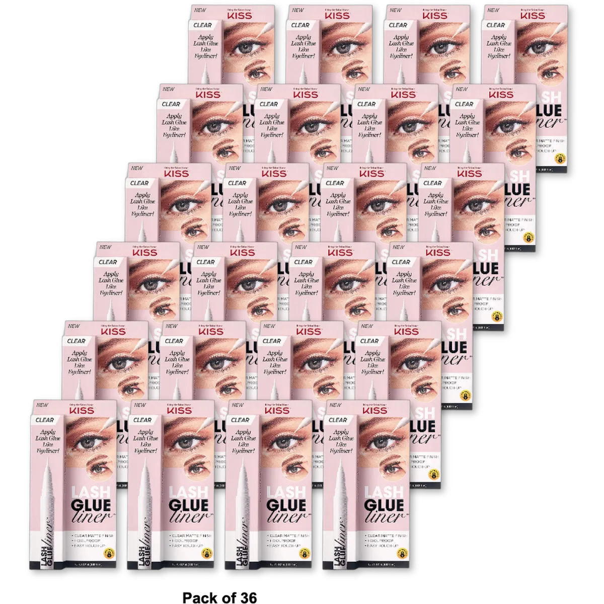 Kiss Lash Glue Liner Clear 0.02Oz (Pack Of 36)