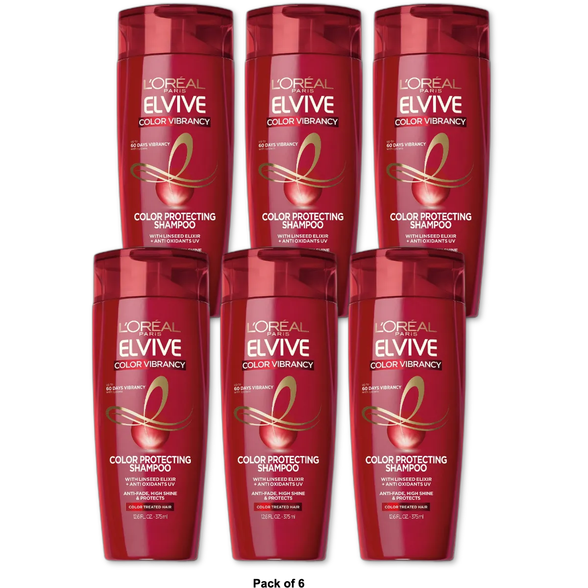 Loreal Paris Advanced Haircare Color Vibrancy Intensive Protecting Hair Shampoo 12.6Oz (Pack of 6)