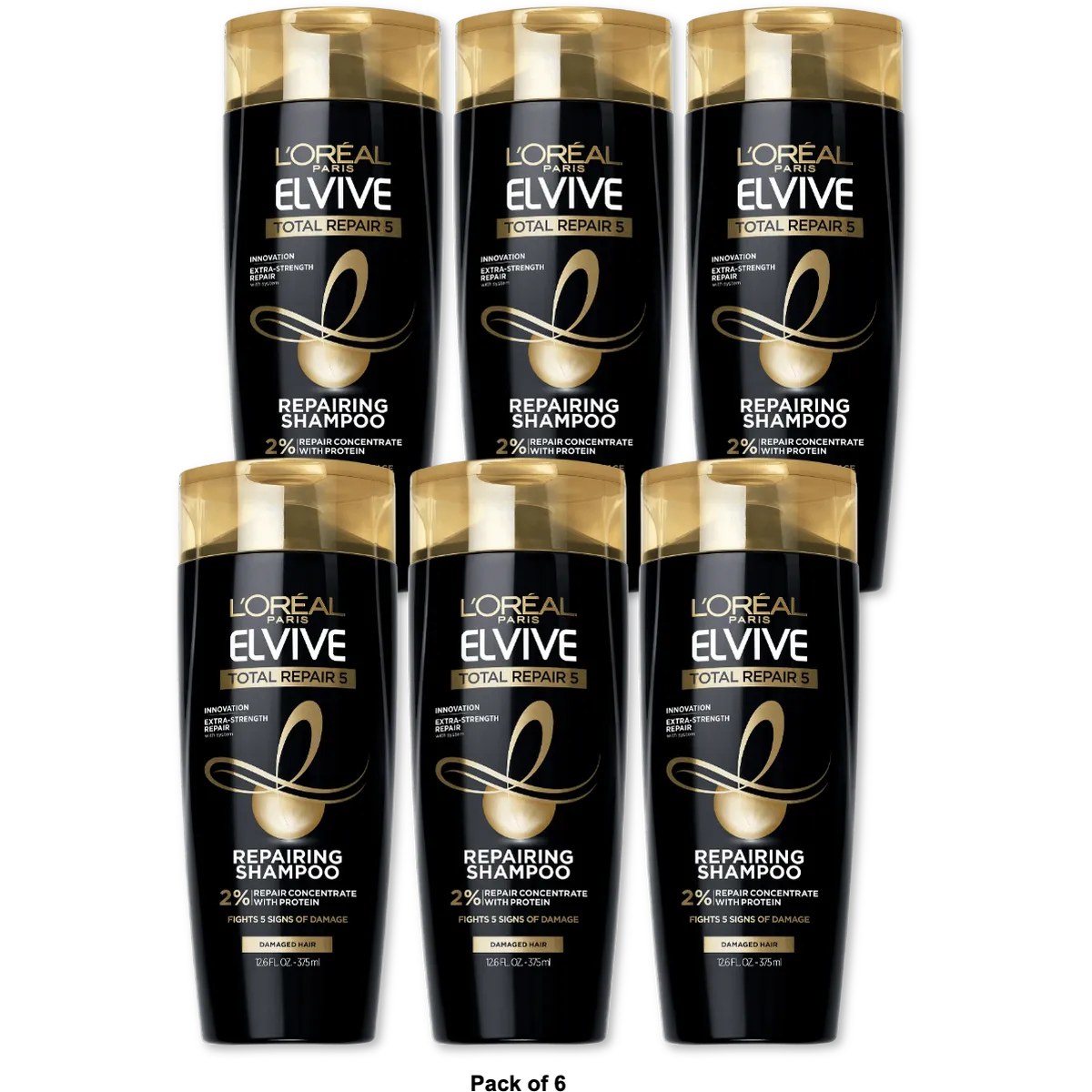 Loreal Paris Advanced Haircare Total Repair 5 Restoring Shampoo12.6Oz (Pack of 6)