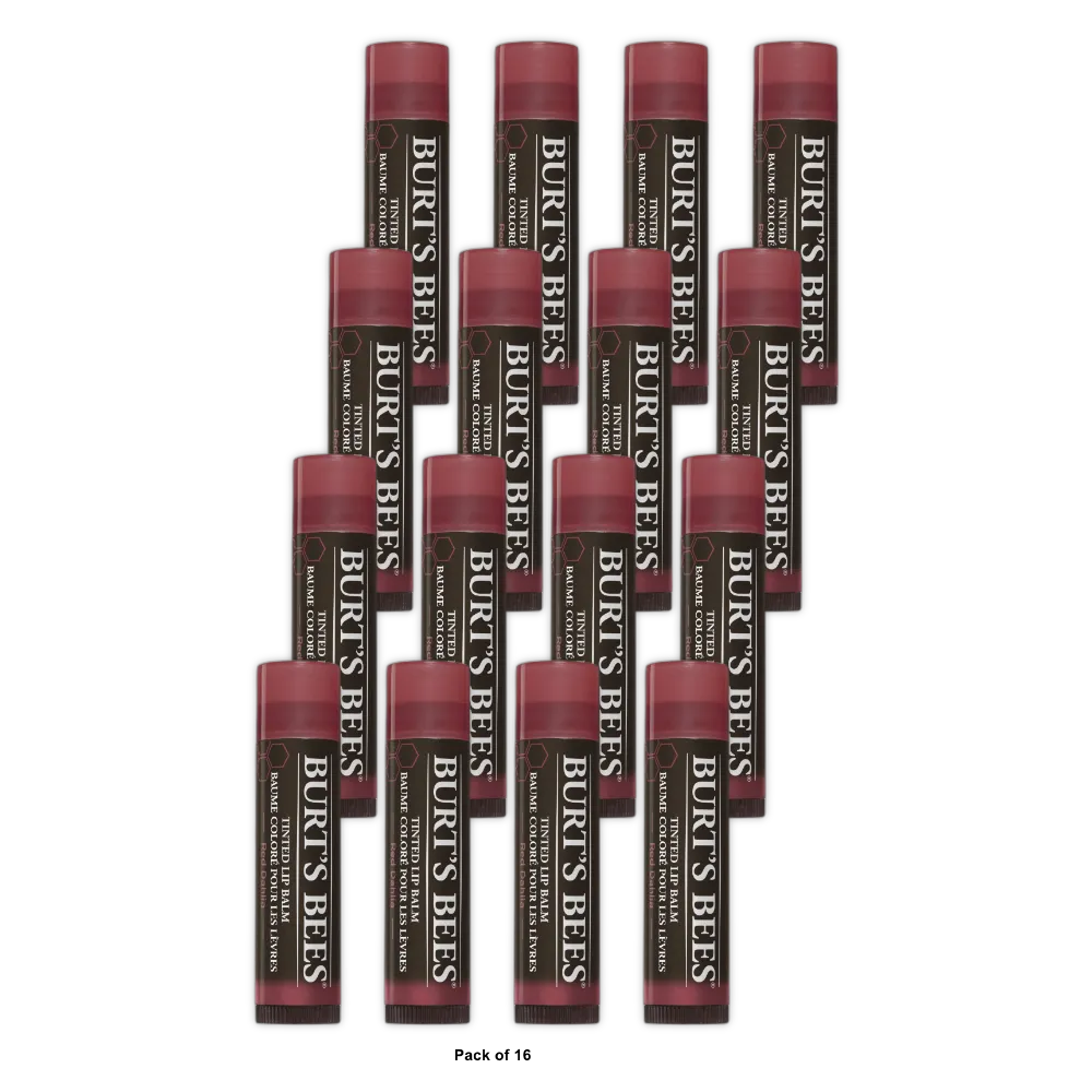 Burts Bees Tinted Lip Balm Red Dahlia 0.15Oz (Pack Of 16)