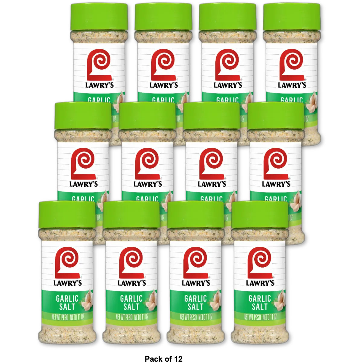 Lawrys Classic Coarse Ground Garlic Salt 11Oz (Pack of 12)