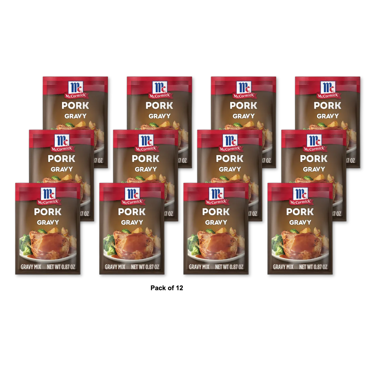 Mccormick Pork Gravy Mix 0.87Oz (Pack Of 12)