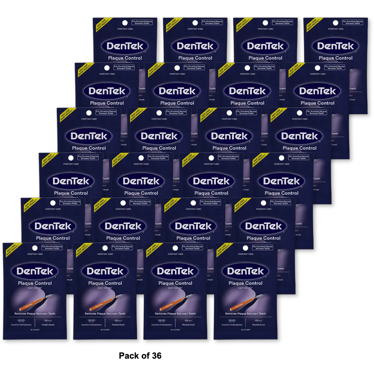Dentek Easy Brush Cleaners For Plaque 1.28oz (Pack of 36)